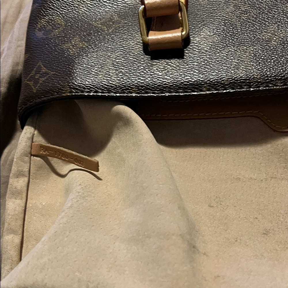 Louis Vuitton Monogram Tote in Dark Brown with Tan Straps - Picture 3 of 7